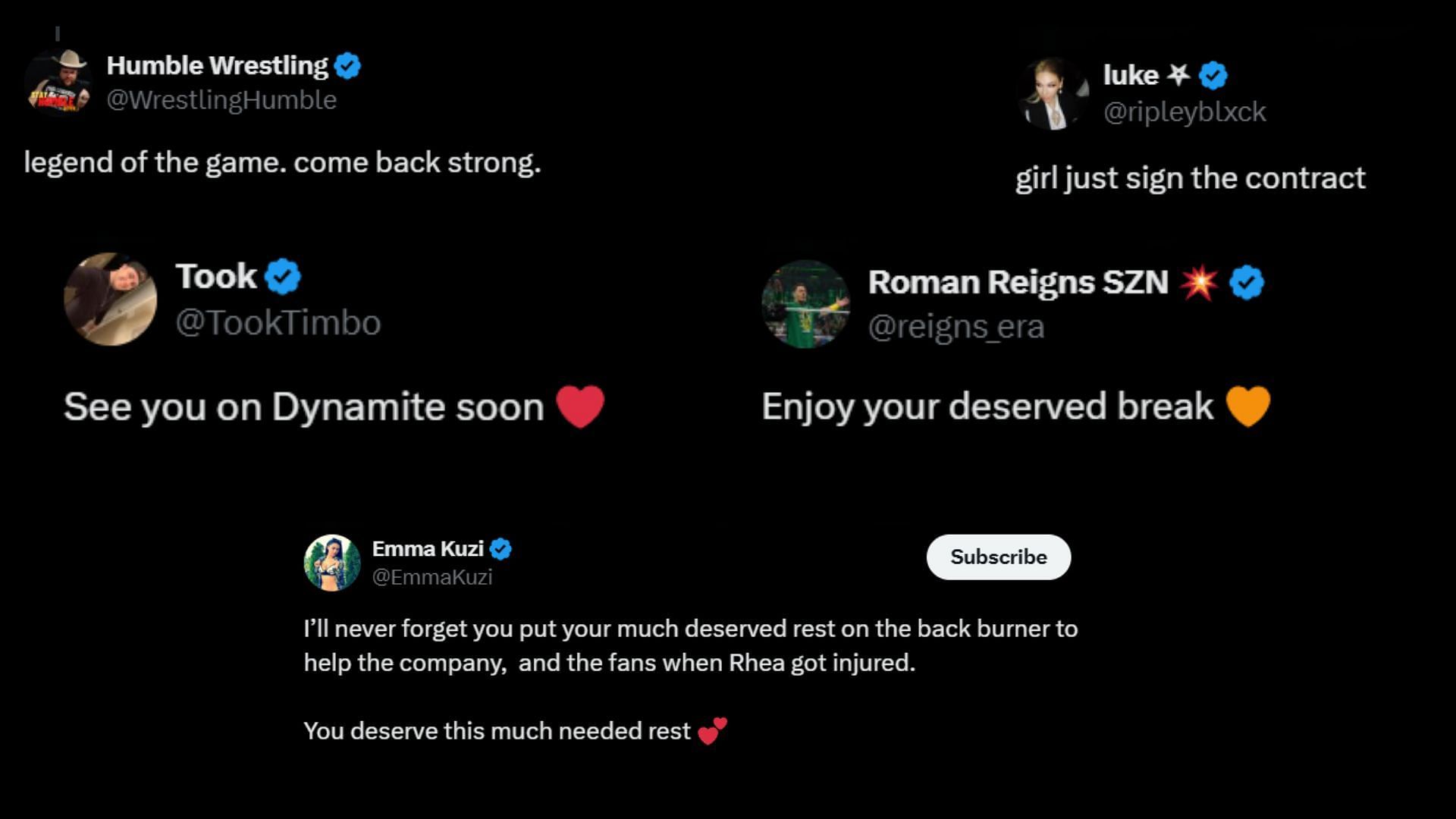 Screenshot of some more fan reactions on X/Twitter